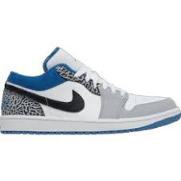 Air Jordan 1 Low SE True Blue Mens Size 8 Basketball Sneakers Shoes - Picture 11 of 14